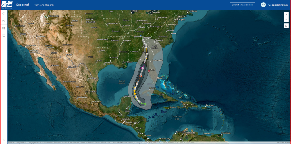 Hurricane Storm Track - Geoportal Hurricane Report by Haag